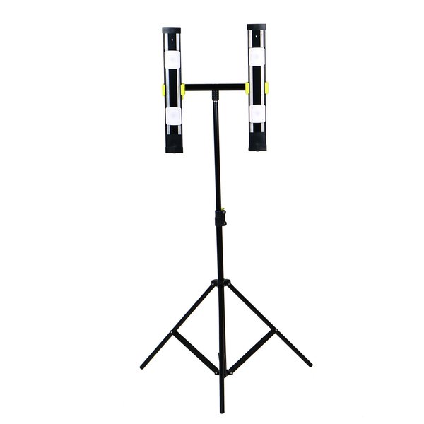 Agilux 3600 (4x900) Lumen 2 head 24V Portable LED Work Task Light, 36-68in Adjustable Stand 18in Black WL1864-02